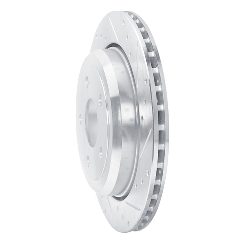 R1 11-25 Dodge Durango Rear Right Drilled & Slotted Silver Brake Rotor thumbnail 2