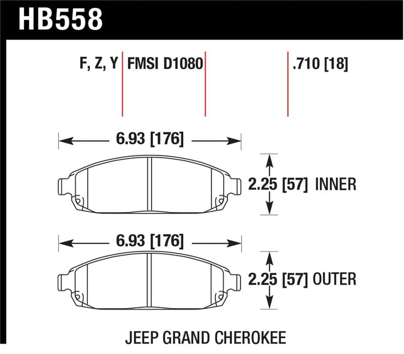 Hawk HPS Street Brake Pads - HB558F.710