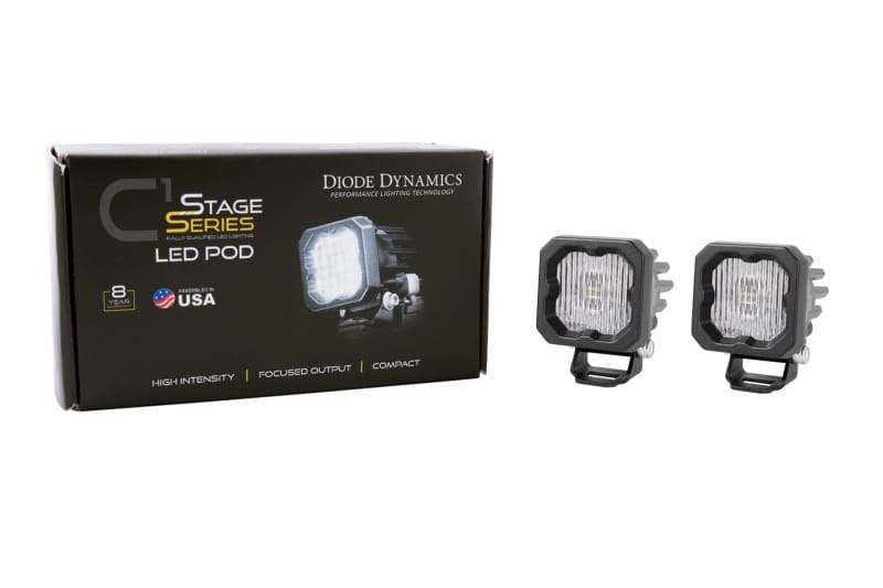 Diode Dynamics Stage Series C1 LED Pod - White SAE Fog Standard ABL (Pair) thumbnail 3