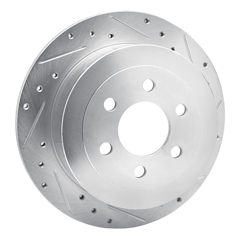 R1 03-04 Dodge DAKOTA RWD Rear Right Drilled & Slotted Silver Brake Rotor thumbnail 2