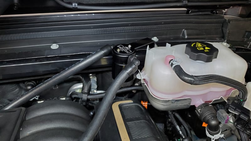 J&L 2021-2025 Jeep Wrangler 392 Oil Separator 3.0 Passenger Side - Black Anodized thumbnail 2
