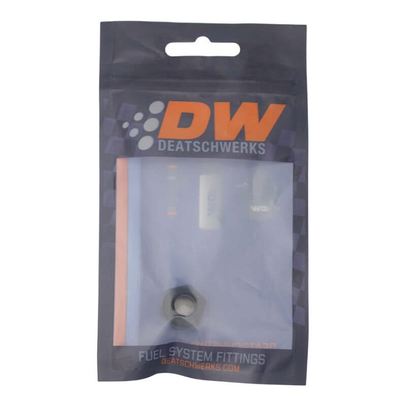 DeatschWerks 6AN ORB Male Plug Fitting with 1/8in NPT Gauge Port - Anodized Matte Black thumbnail 2