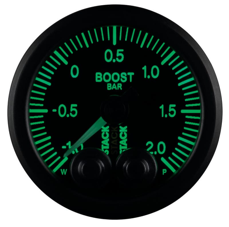 Autometer Stack 52mm -1 to +2 Bar (Incl T-Fitting) Pro-Control Boost Pressure Gauge - Black thumbnail 5