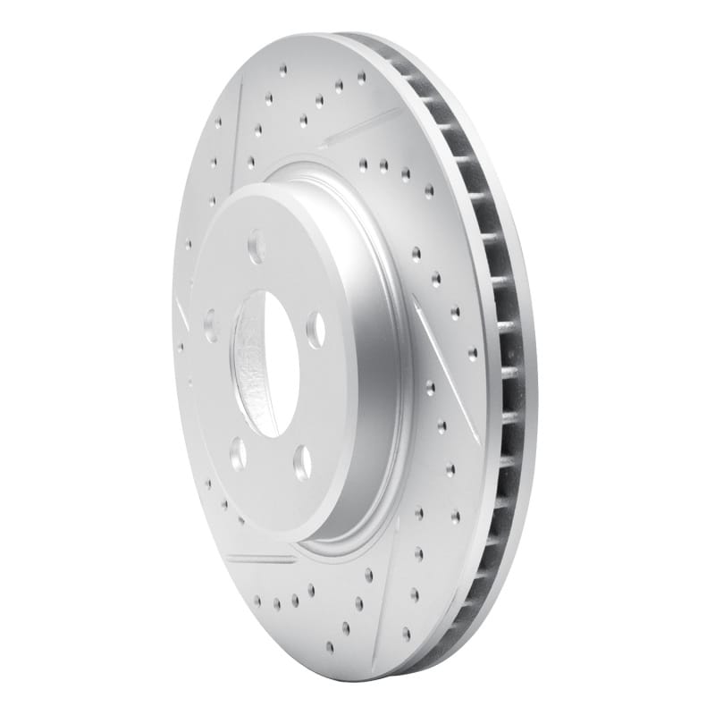 R1 08-12 Jeep J8 Front Left Drilled & Slotted Geo-Carbon Rotor thumbnail 2