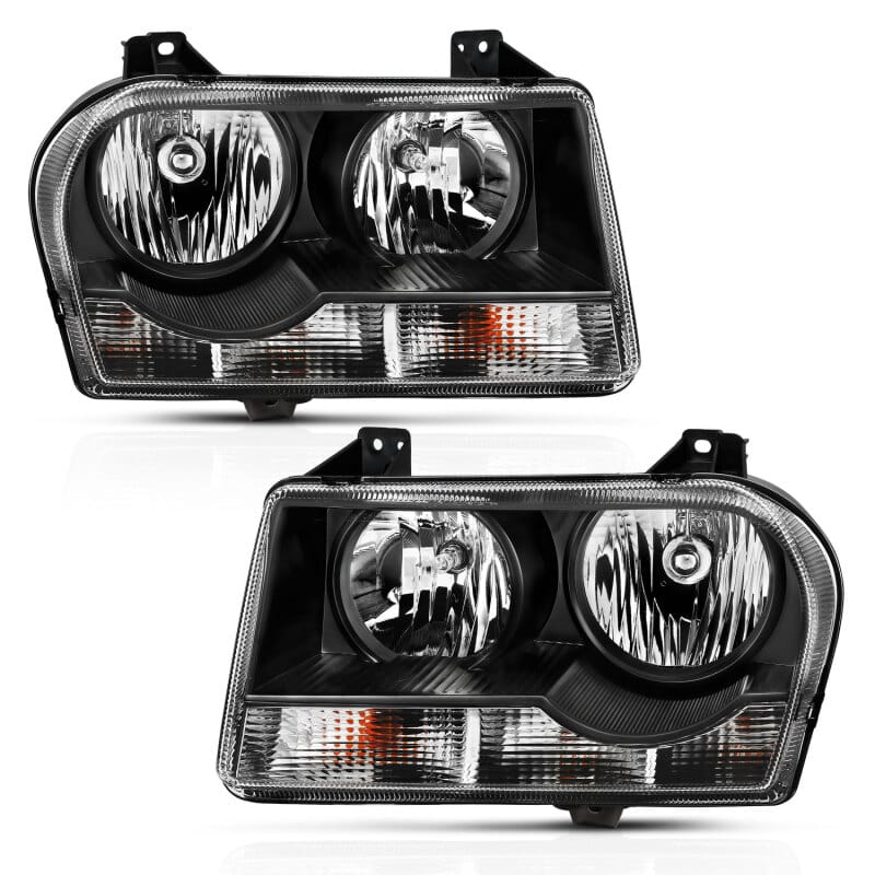 ANZO 2005-2010 Chrysler 300 Crystal Headlight Black thumbnail 3