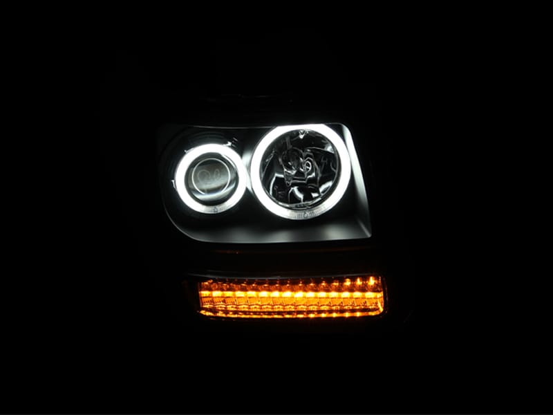 ANZO 2007-2012 Dodge Nitro Projector Headlights w/ Halo Black (CCFL) G2 thumbnail 10