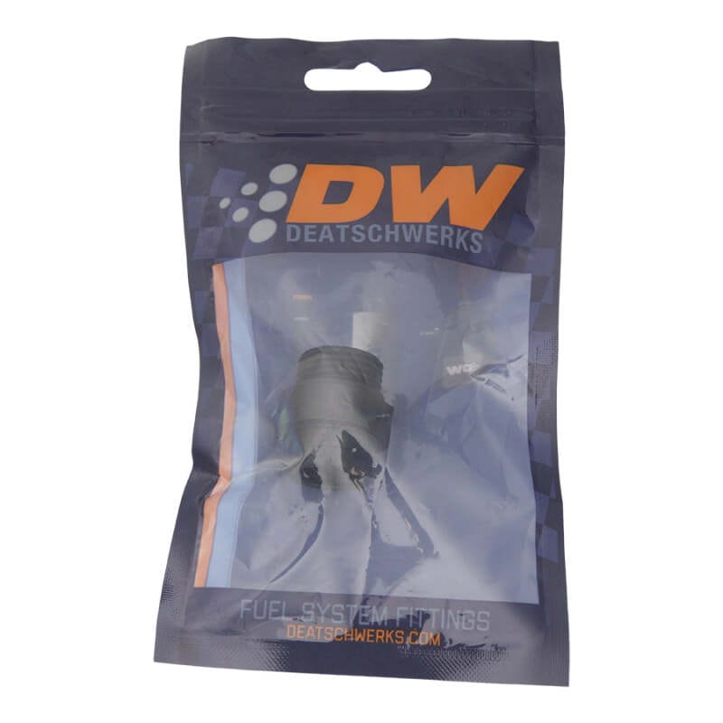 DeatschWerks 8AN ORB to S387 Pre-Filter Sock Adapter - Anodized Matte Black thumbnail 2