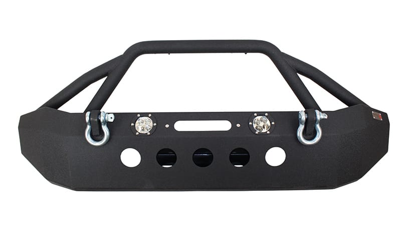 Fishbone Offroad 07-18 Jeep Wrangler Front Winch Bumper W/LEDs Full Width - Blk Textured Powdercoat thumbnail 2