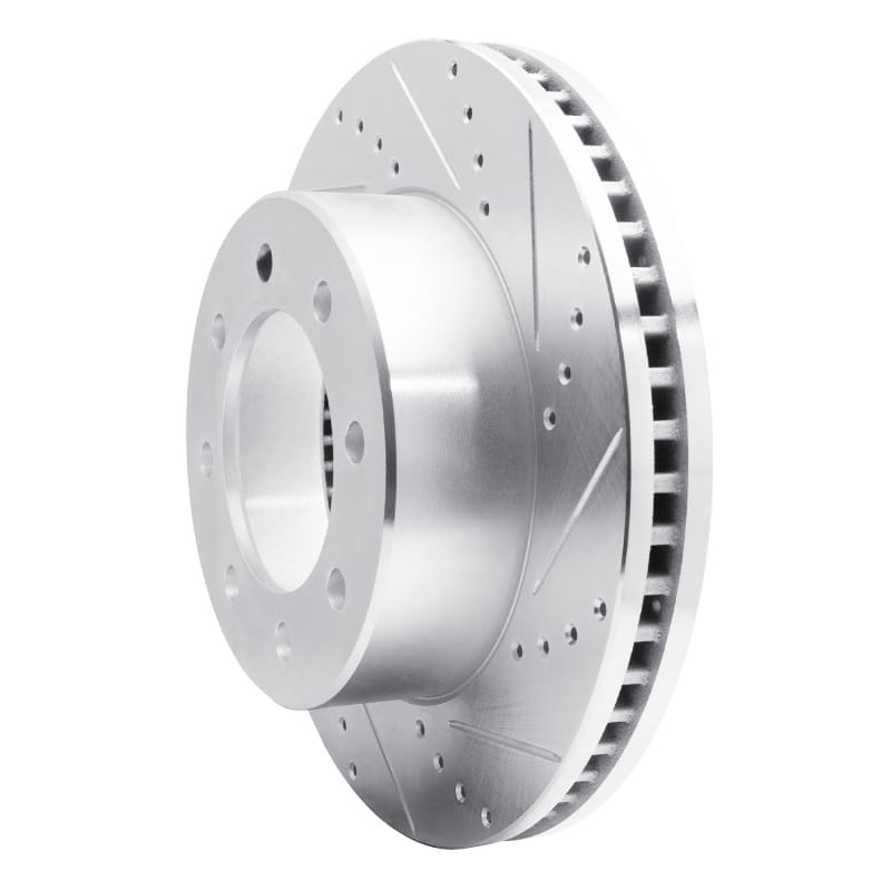 R1 09-25 Dodge Ram 3500 Front Right Drilled & Slotted Silver Brake Rotor thumbnail 2