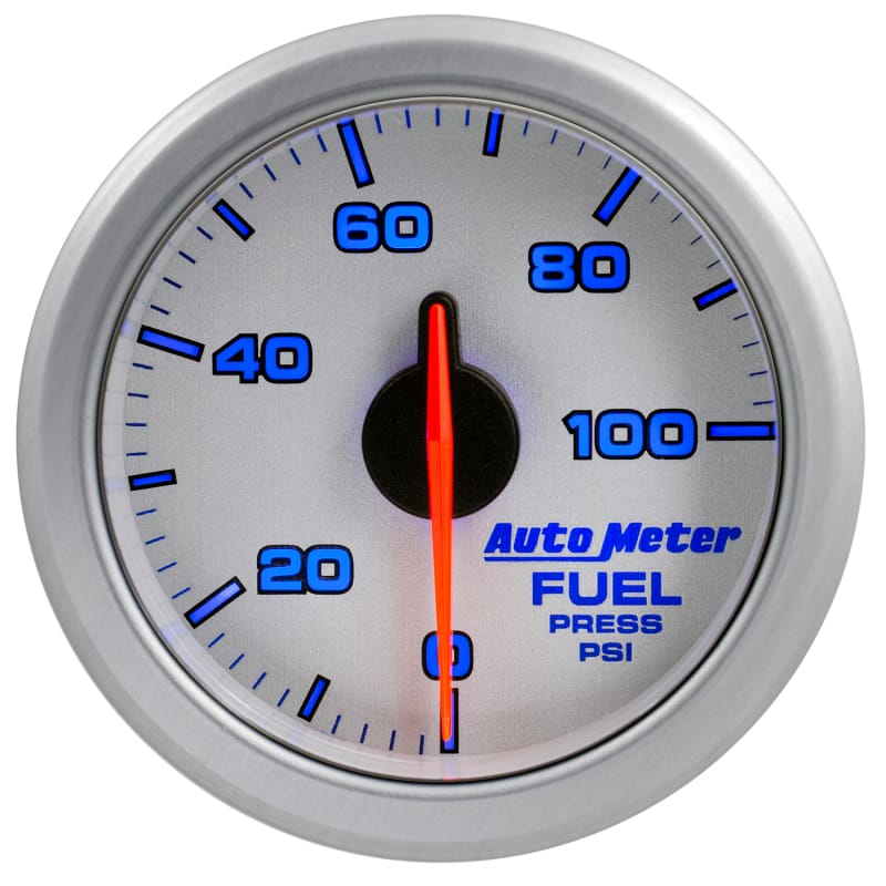 Autometer Airdrive 2-1/6in Fuel Pressure Gauge 0-100 PSI - Silver thumbnail 2