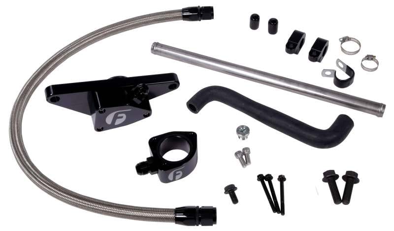 Fleece Performance 03-05 Auto Trans Cummins Coolant Bypass Kit w/ Stainless Steel Braided Line thumbnail 2
