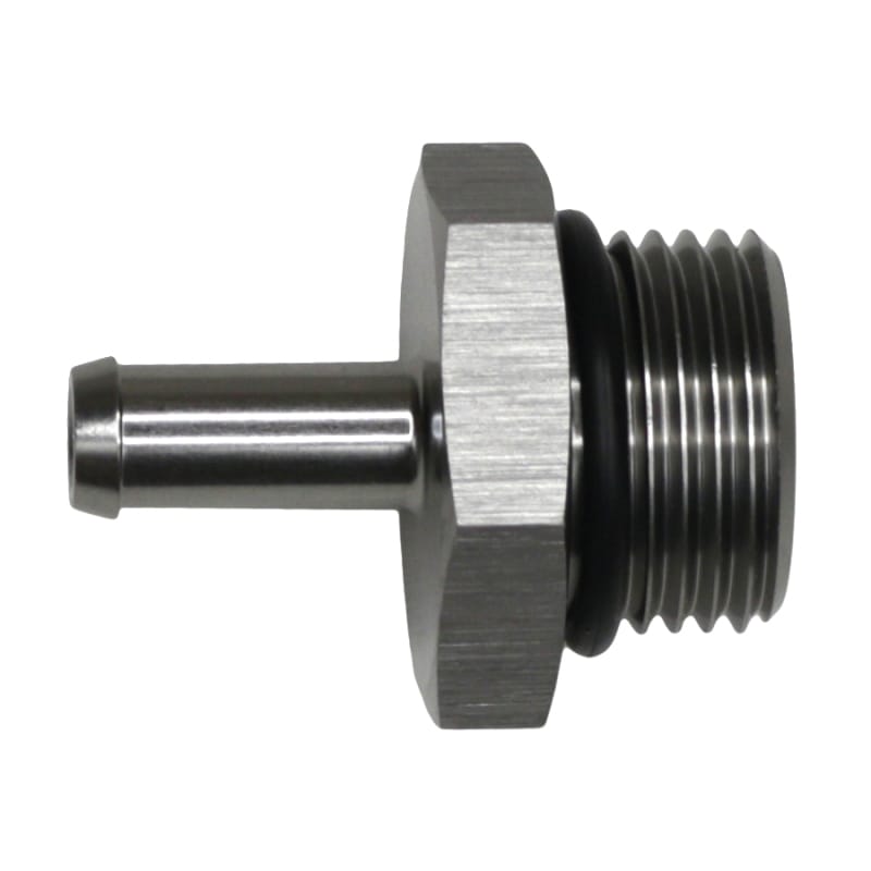 DeatschWerks 10AN ORB Male to 5/16in Male Barb Fitting - Anodized DW Titanium