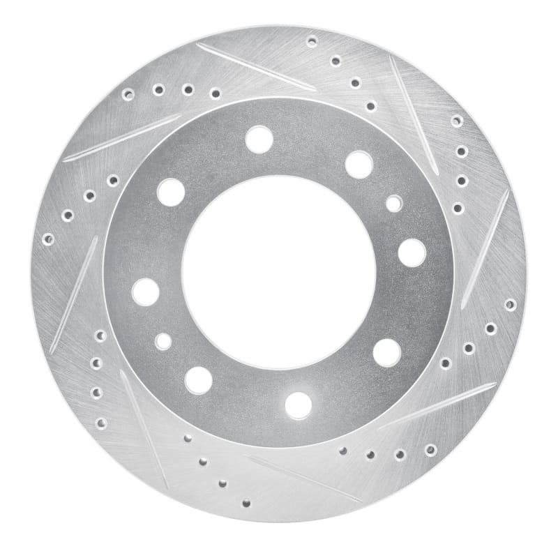 R1 19-25 Ram 3500 Rear Right Drilled & Slotted Silver Brake Rotor - 631-40127R