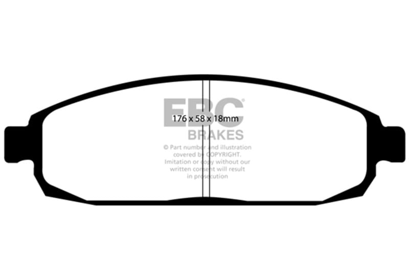 EBC 05-10 Jeep Commander 3.7 Extra Duty Front Brake Pads thumbnail 2