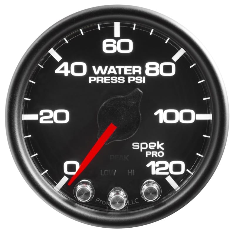 Autometer Spek-Pro Gauge Water Press 2 1/16in 120psi Stepper Motor W/Peak & Warn Blk/Blk - P34532 thumbnail 3