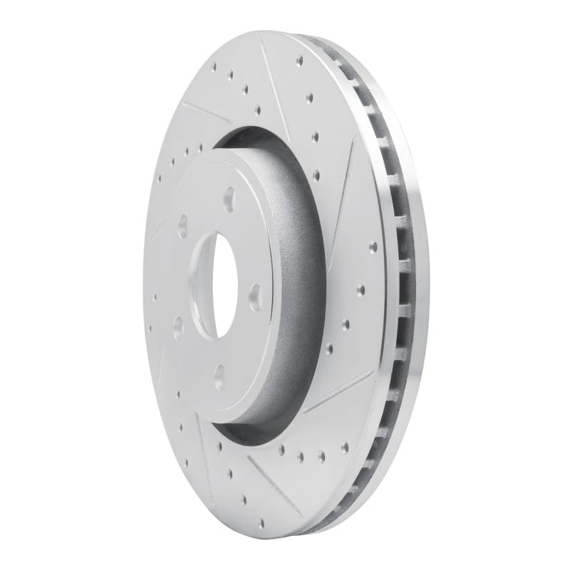 R1 11-25 Dodge Durango Front Right Drilled & Slotted Silver Brake Rotor thumbnail 2