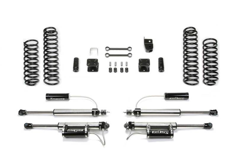 Fabtech 07-18 Jeep JK 4WD 4-Door 3in Sport System w/DL 2.25 Resi Shocks - K4084DL