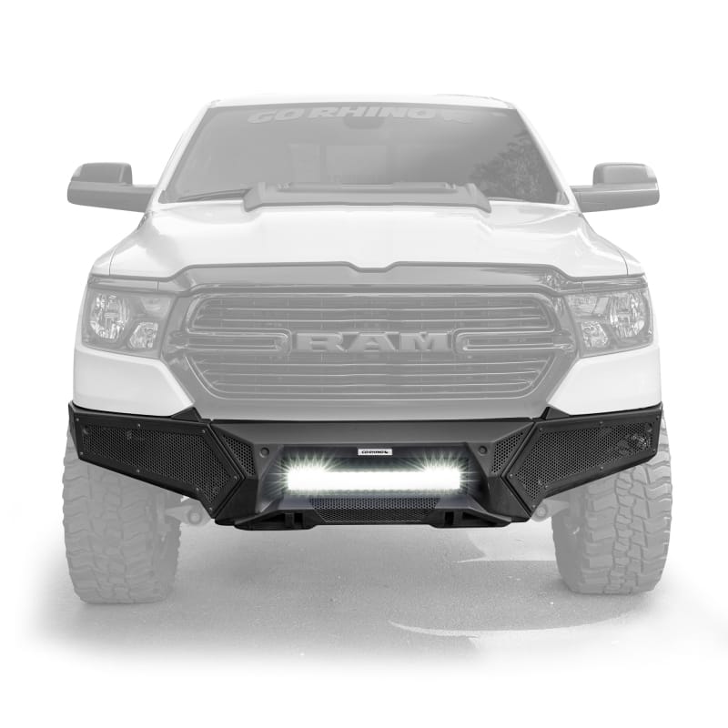 Go Rhino 19-24 Ram 1500 (Excl. Rebel/Warlock/TRX) Element Front Bumper w/Power Bar - Tex. Blk