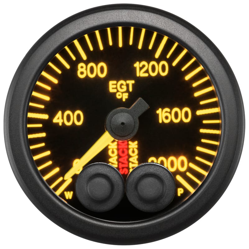 Autometer Stack 52mm 0-2000 Deg F Pro-Control Exhaust Gas Temp Gauge - Black thumbnail 4