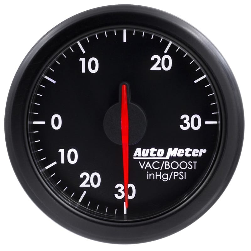 Autometer Airdrive 2-1/6in Boost/Vac Gauge 30in HG/30 PSI - Black thumbnail 8