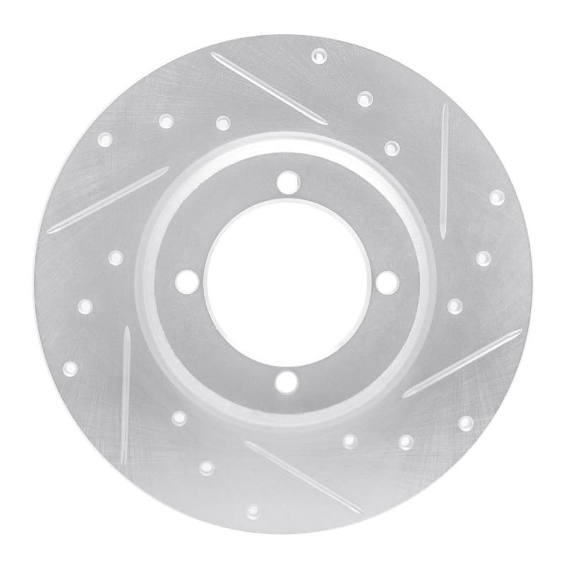 R1 78-83 Dodge CHALLENGER Front Right Drilled & Slotted Silver Brake Rotor