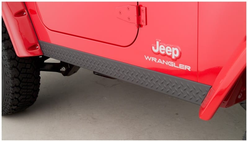 Bushwacker 97-06 Jeep Wrangler Trail Armor Side Rocker Panels - Black thumbnail 2