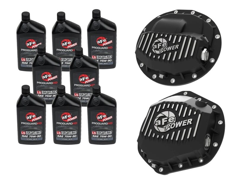 aFe Power Front/Rear Diff Cover Kit w/ Oil 13-18 Dodge L6 Trucks (AAM 9.25-12 & AAM 11.5/12-14)