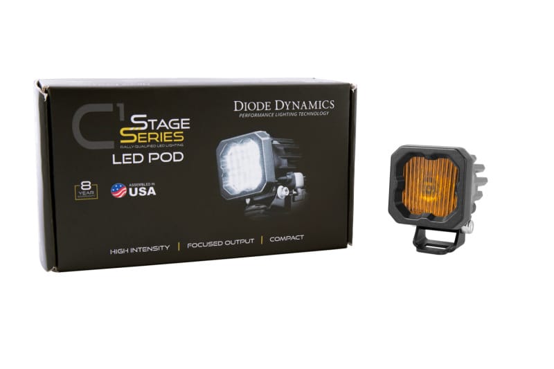 Diode Dynamics Stage Series C1 LED Pod - Yellow SAE Fog Standard ABL Each thumbnail 3