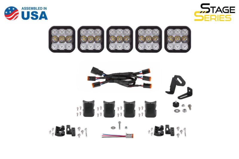 Diode Dynamics SS5 Pro Universal CrossLink 5-Pod Lightbar - Yellow Driving thumbnail 5