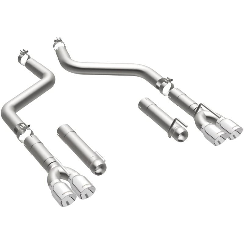 MagnaFlow Axle-Back, SS, 3in, Quad Split Rear 3.5 Tips 2015 Dodge Challenger incl SRT Hellcat thumbnail 4