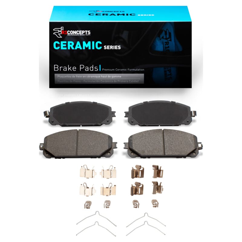 R1 2014-2023 Jeep Cherokee Front R1 Ceramic Pads & Hardware Kit