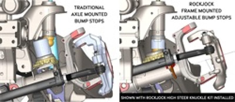 RockJock JL/JT/JK excl. 392 Adjustable Front Bump Stops w/ Hardware thumbnail 4