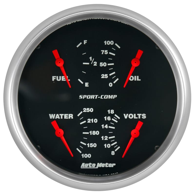 Autometer Sport-Comp Quad 5in. - 240 OhmE-33 OhmF