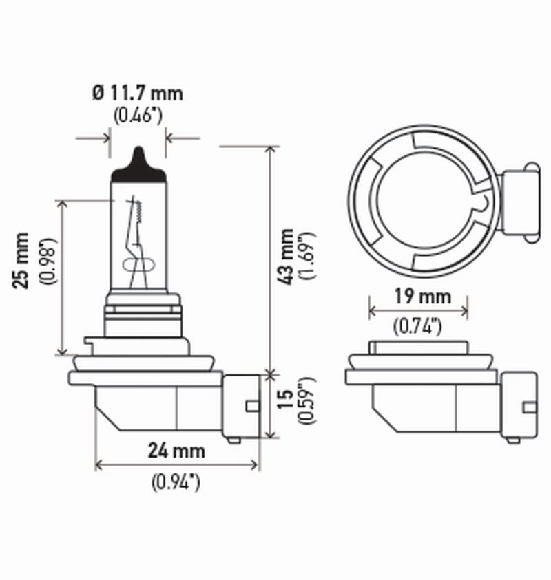Hella Bulb H11 12V 55W Pgj192 T4 (2) thumbnail 2
