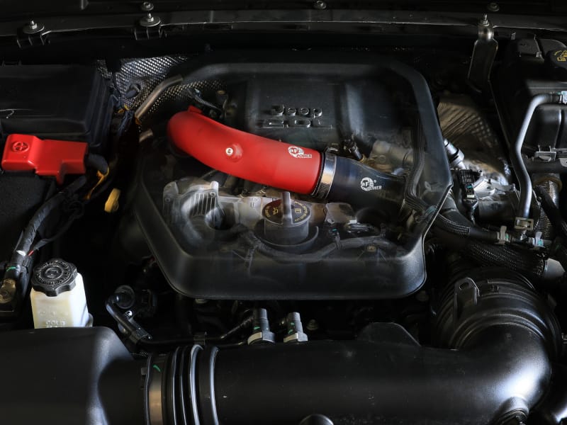 aFe 2024+ Jeep Wrangler JL L4-2.0L (t) BladeRunner 2-1/2in Aluminum Hot Charge Pipe - Red thumbnail 4