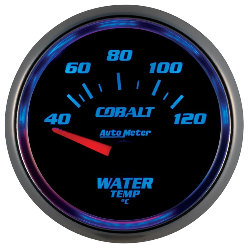 Autometer Cobalt 52mm Short Sweep Electronic 40-120 Deg C Water Temperature Gauge thumbnail 2