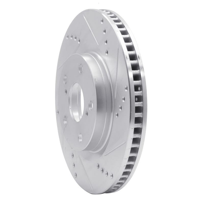 R1 1974-1984 Chrysler Town & Country Front Right Drilled & Slotted Silver Brake Rotor thumbnail 2