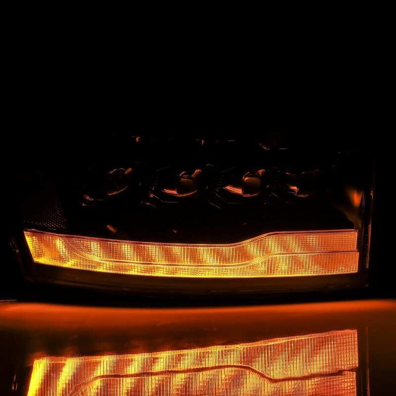 AlphaRex 06-08 Ram 1500HD NOVA LED Proj Headlights Plank Style Alpha Blk w/Seq Signal/DRL/Amber LED thumbnail 5