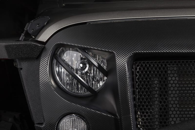 Rugged Ridge 07-18 Jeep Wrangler JK Black Elite Pivotal Headlight Euro Guard thumbnail 3