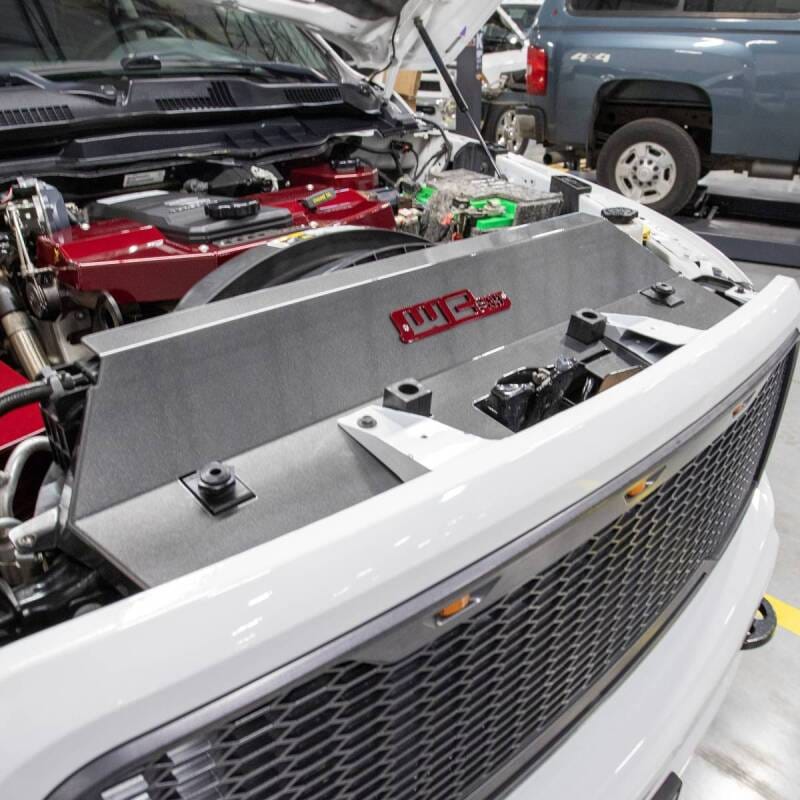 Wehrli 13-18 Cummins Fabricated Aluminum Radiator Cover - Bengal Grey thumbnail 4
