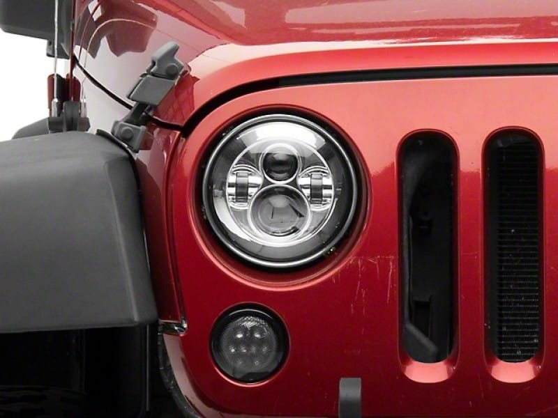 Raxiom 97-18 Jeep Wrangler TJ/JK Axial Series LED Daymaker Headlights- Chrome Housing (Clear Lens) thumbnail 2