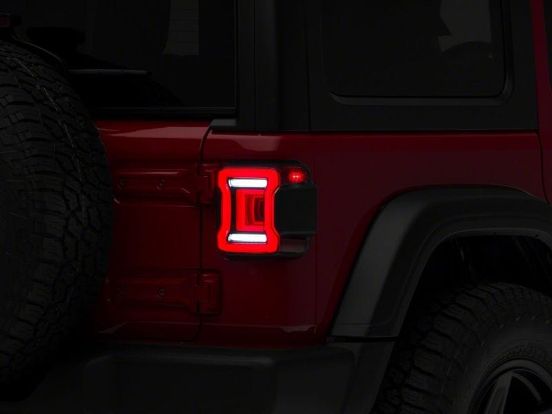 Raxiom 18-23 Jeep Wrangler JL Horizon LED Tail Lights- Black Housing- Red Lens thumbnail 2