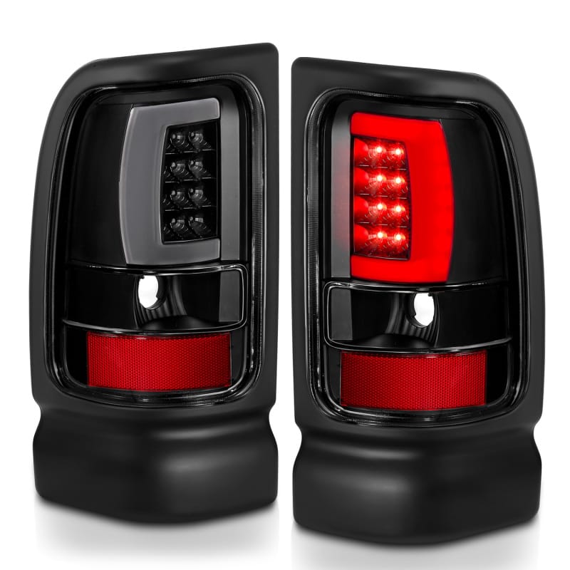 ANZO 1994-2001 Dodge Ram 1500 LED Taillights Plank Style Black w/Clear Lens thumbnail 8