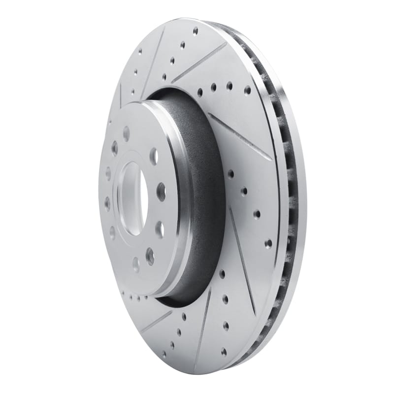 R1 21-25 Jeep Grand Wagoneer L Front Left Drilled & Slotted Silver Brake Rotor