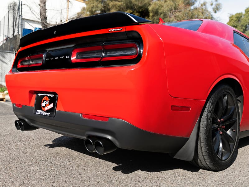 aFe MACH Force-Xp 2-1/2in 304 SS Cat-Back Exhaust 15-21 Dodge Challenger V6-3.6L - Quad Black Tip thumbnail 4