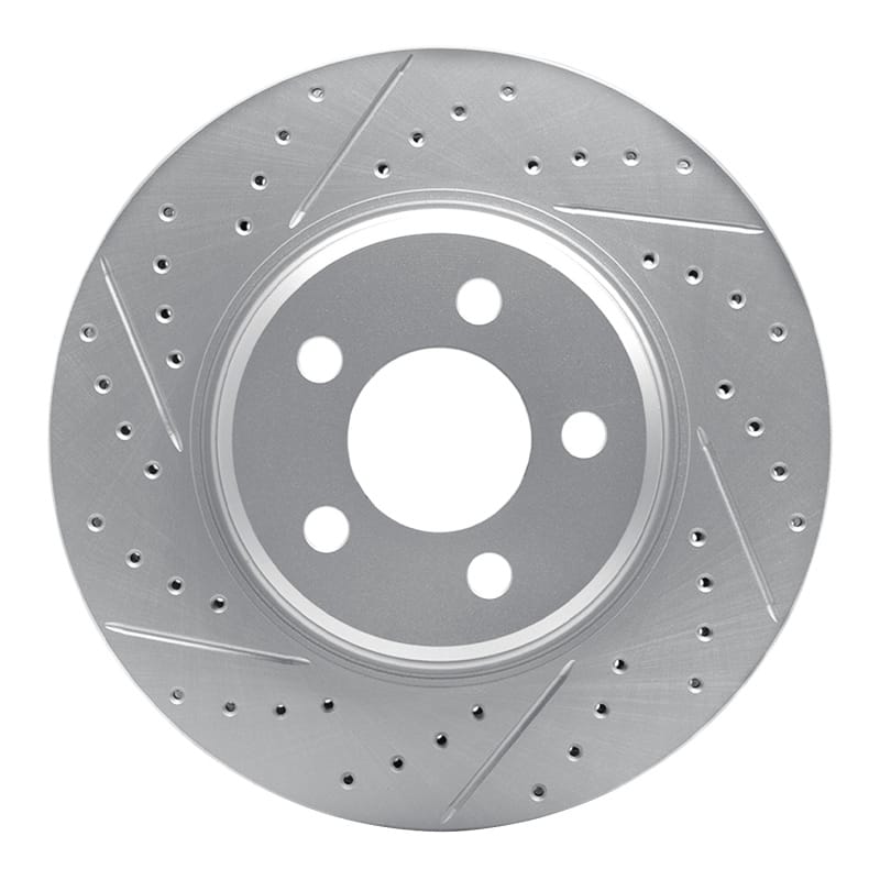 R1 08-12 Jeep J8 Front Left Drilled & Slotted Geo-Carbon Rotor