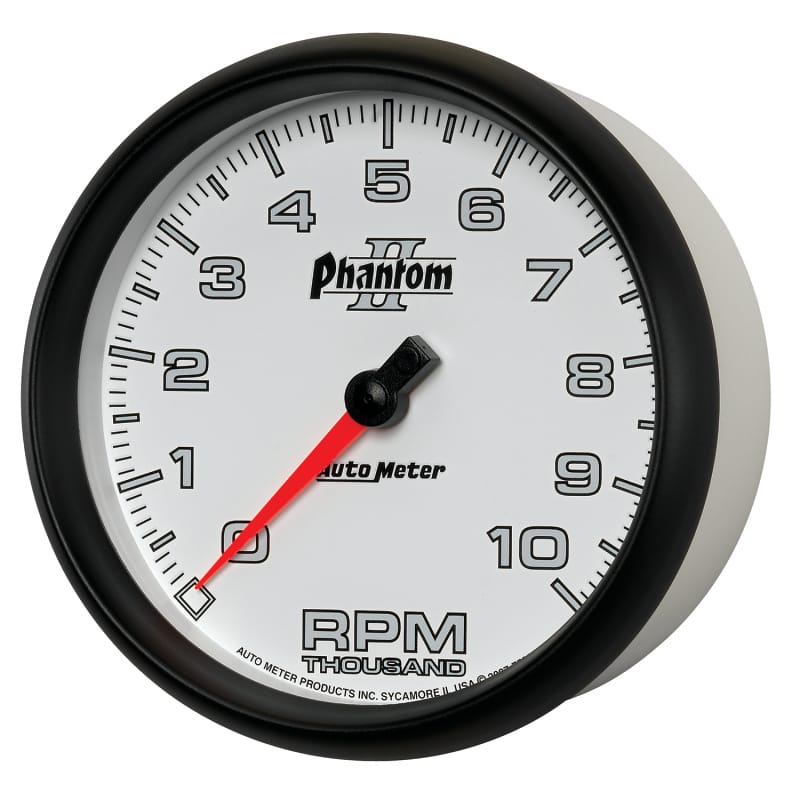 Autometer Phantom II 5in Electrical 10K RPM In-Dash Tachometer thumbnail 2
