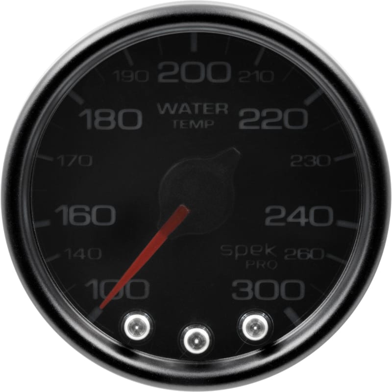 Autometer Spek-Pro Gauge Water Temp 2 1/16in 300f Stepper Motor W/Peak & Warn Blk/Smoke/Blk thumbnail 2