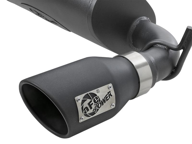 aFe Rebel Series 2.5in 409 SS Axle-Back Exhaust w/ Black Tips 2007+ Jeep Wrangler (JK) V6 3.6L/3.8L thumbnail 2