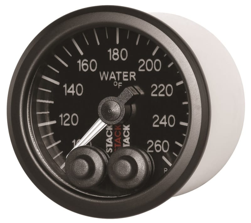 Autometer Stack Pro Control 52mm 100-260 deg F Water Temp Gauge - Black (1/8in NPTF Male) thumbnail 6
